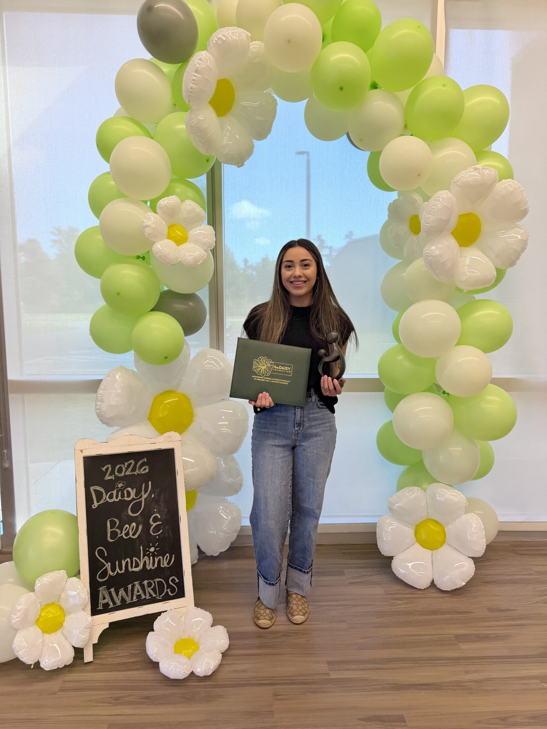 Gloria Mendez, RN, recipient of Calhoun Liberty Hospital's first DAISY Award